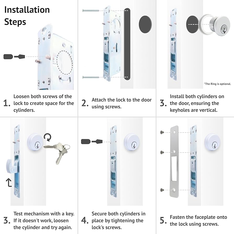 ダル　Inglenook & Paradigm elox Storefront Narrow Stile Mortise Door Lock Hook Deadbolt