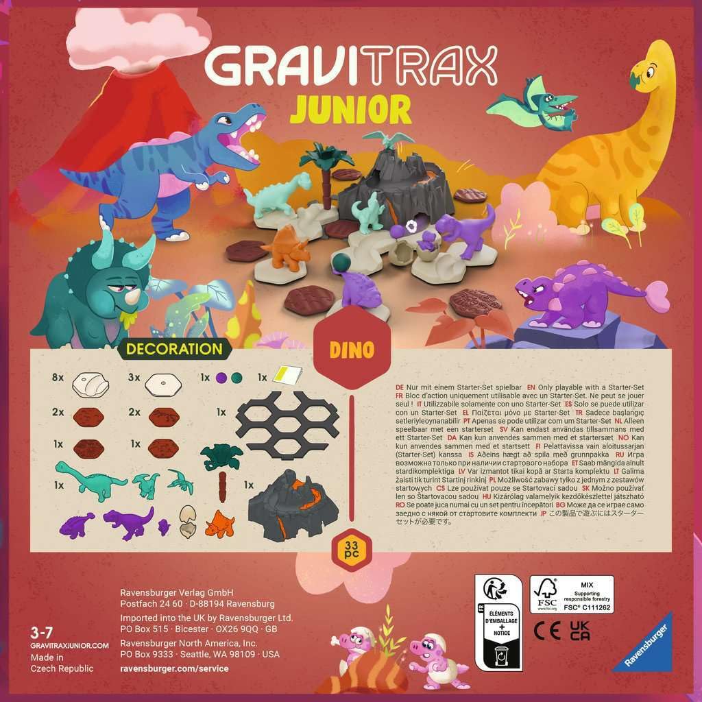 Ravensburger Gravitrax Junior Zestaw Uzupełniający Dino