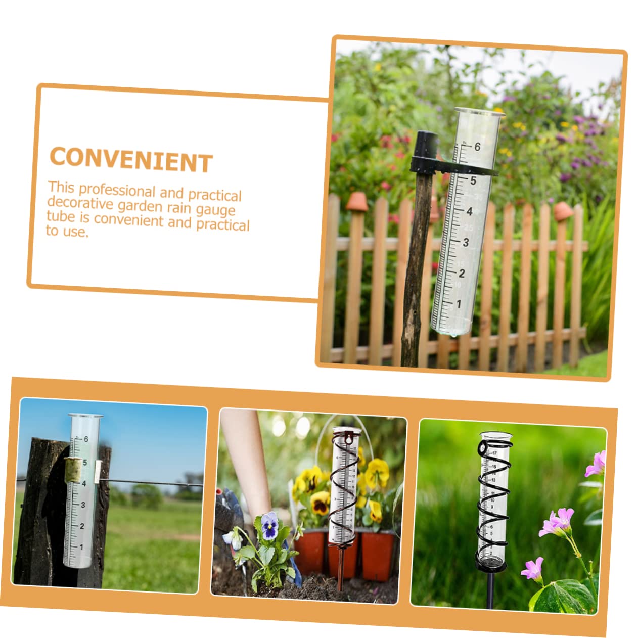 Tubes De Rechange Pour Pluviomètre - Lot De 2 - Plastique Durable - Mesure Précise De La Pluie - Pour Jardin Et Extérieur - 13