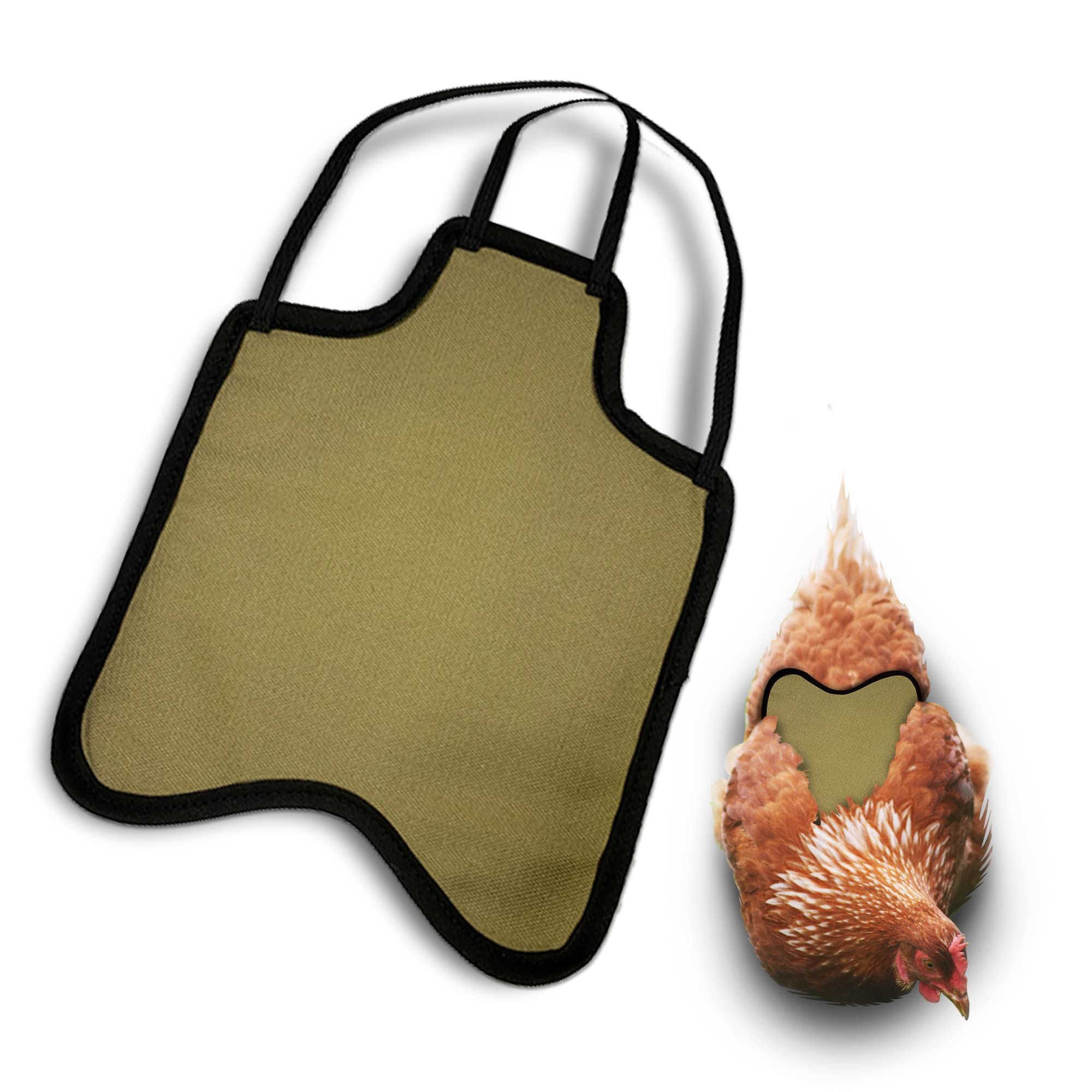 Hen Saver Hen Apron/Saddle, Double Strap, Medium, Khaki