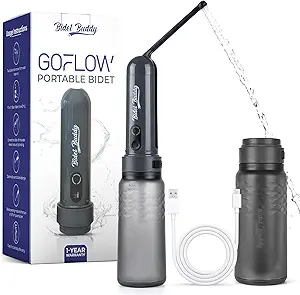 BIDET BUDDY® GoFlow Portable Bidet for Travel - 320mL Bottle Obsidian Drift