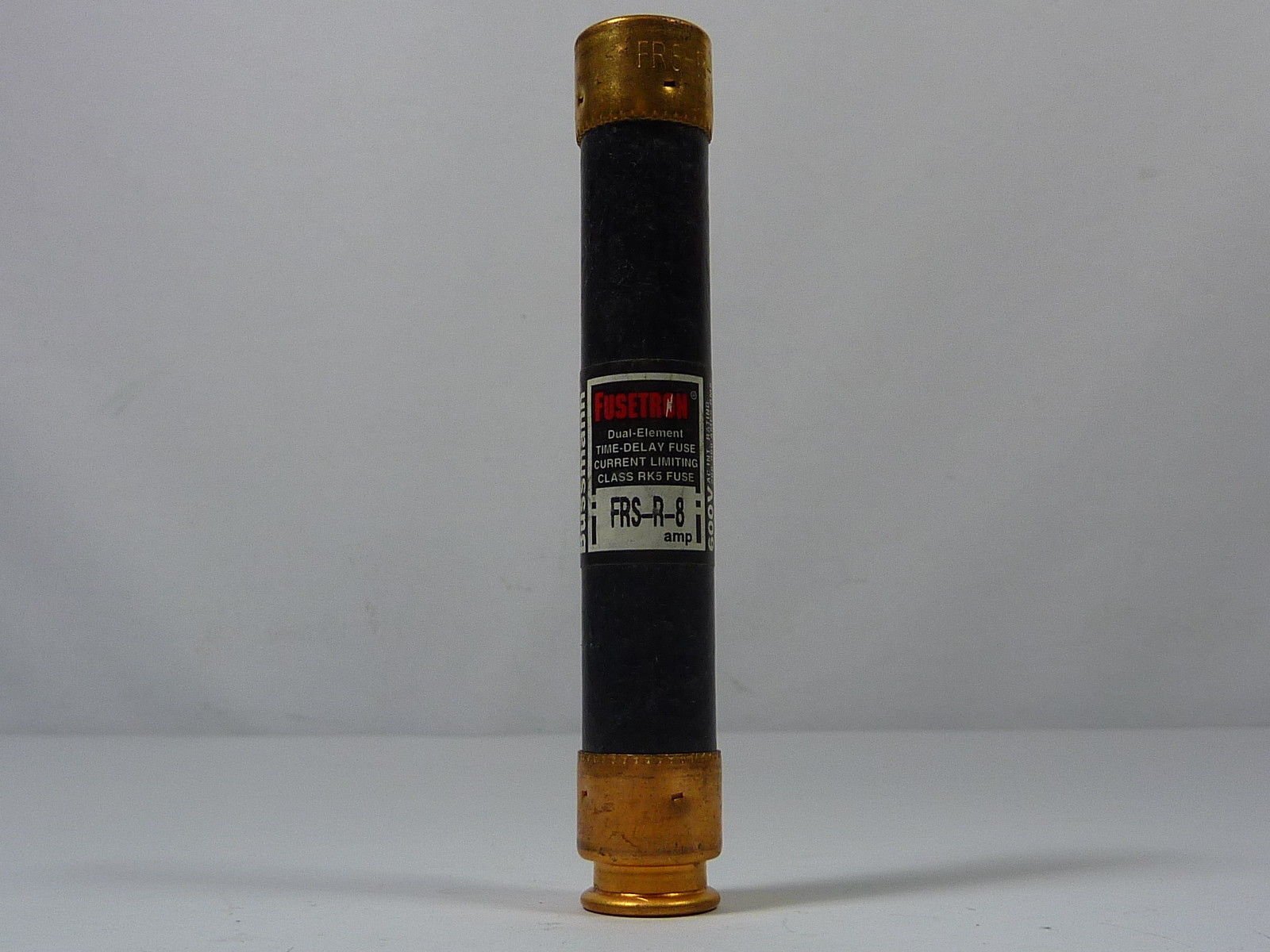 BussmannFRS-R-8, 8 Amp (8A) 600V Fusetron Dual Element Time-Delay Current Limiting Class RK5 Fuse, UL Listed