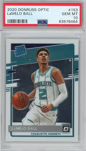Graded 2020-21 Panini Donruss Optic LaMelo Ball #153 Rated Rookie RC Basketball Card PSA 10 Gem Mint