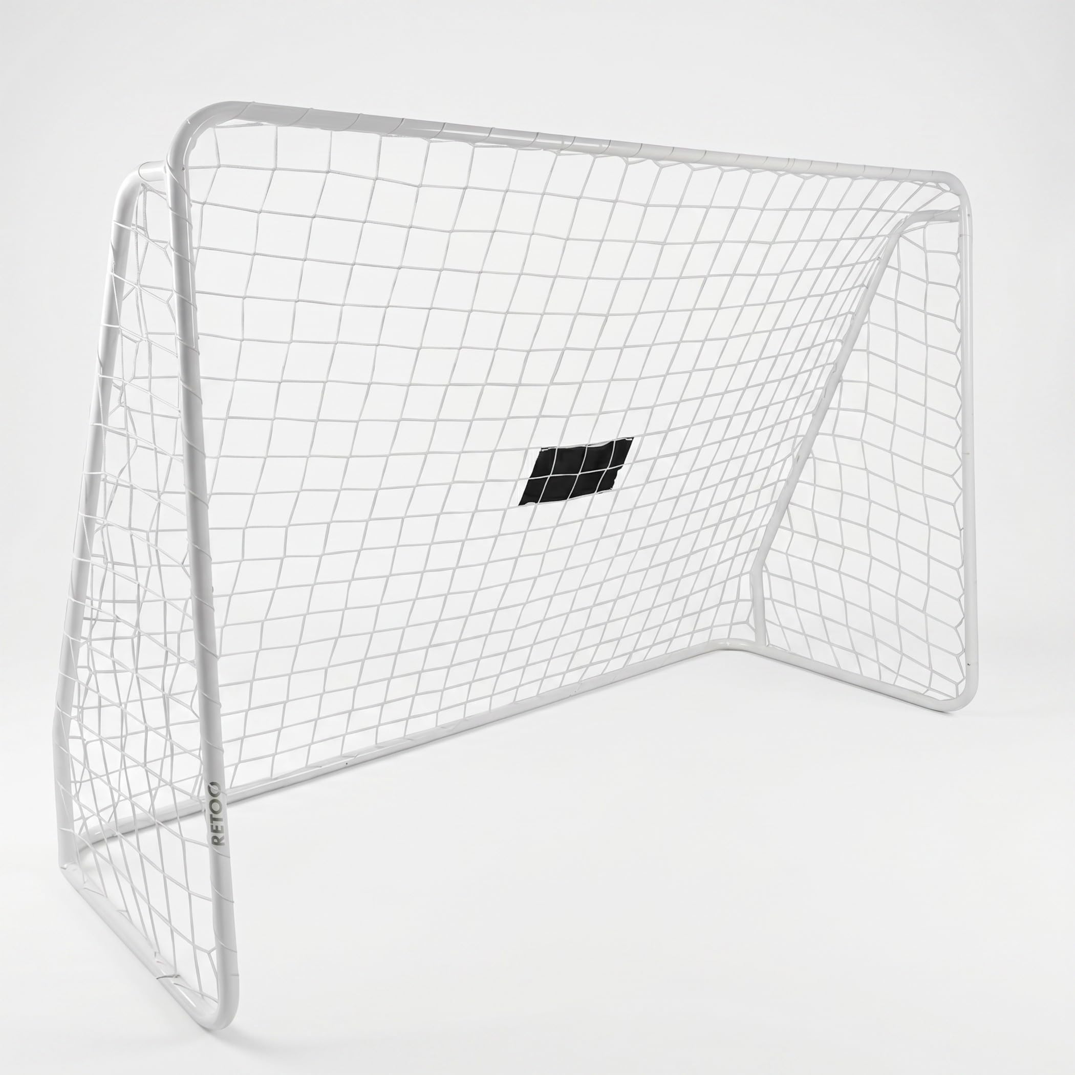 Retoo Fußballtor mit Zielwand, 240x170x85 cm Stahlrahmen, klappbar, PE-Netz | 20/60/80/100 Punkte, Metallheringe, nummerierte Rohre, Spannseile, Kunststoffclips