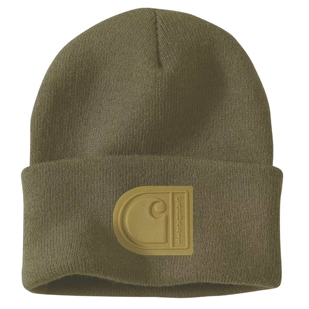 Carhartt Knit Cuffed C Patch Beanie Green