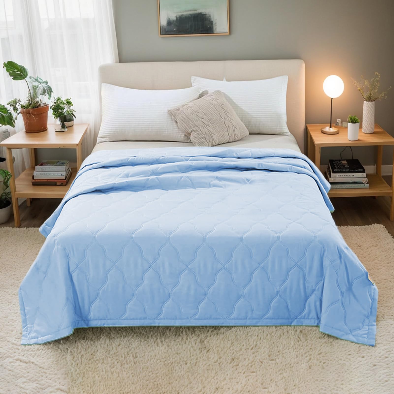 Kühldecke Für Warme Schläfer - Nachthemddecke - Doppelseitig Weiche Kühldecke Mit Ice-Effekt Für Erwachsene Sommer Bett Couch