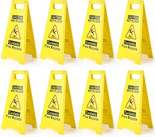 8-Pack Caution Wet Floor Sign