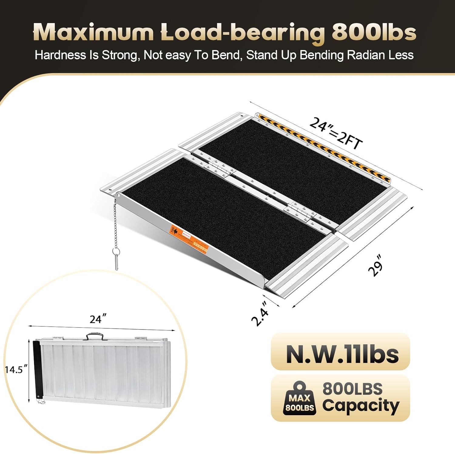 "FACHNUO 2FT Wheelchair Ramp" - Image 9