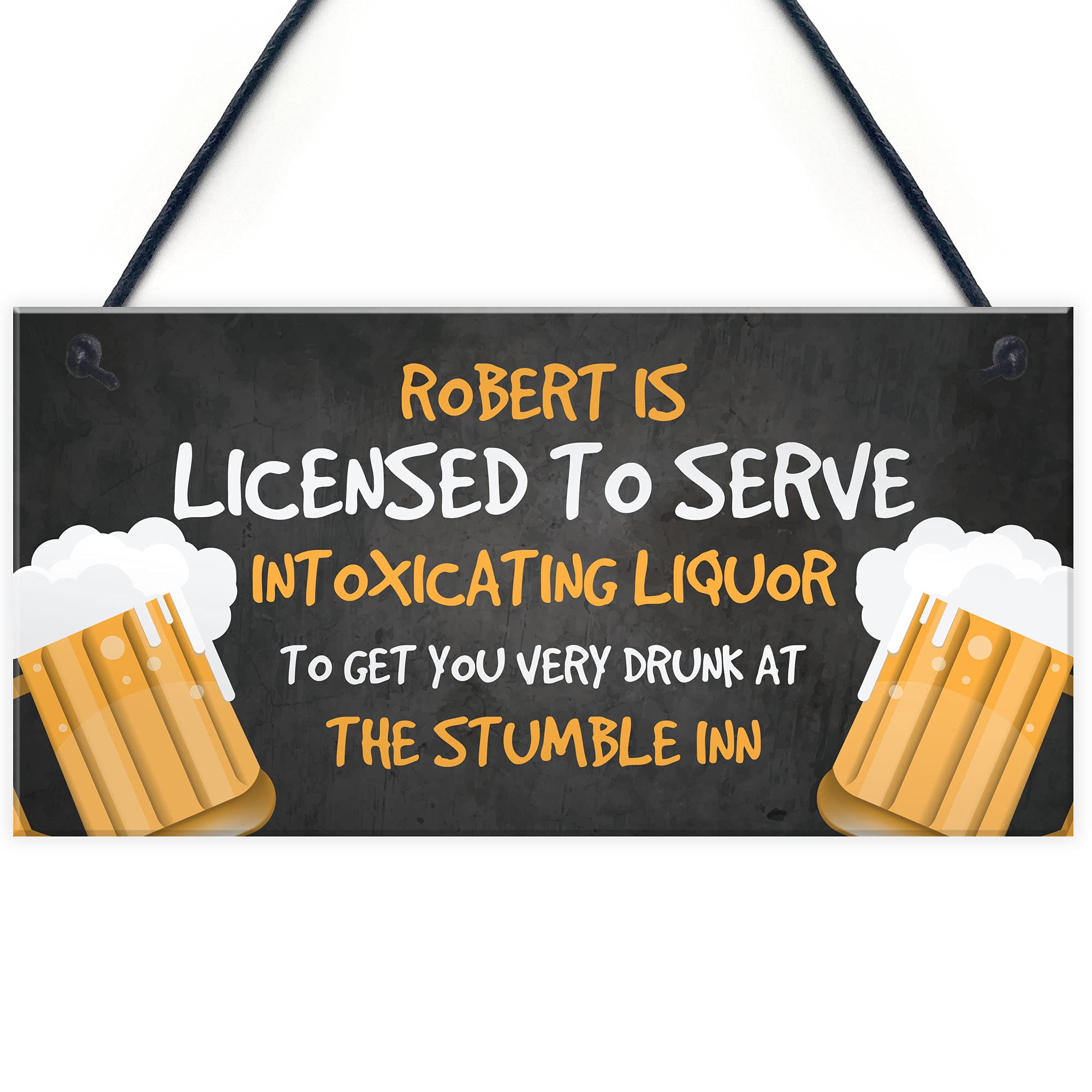 Funny Licensee Sign For Home Bar Man Cave Pub Plaque Personalised Gift For Him