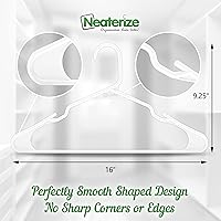 Vista 2 de Perchas de plástico resistentes Perchas duraderas para abrigos y ropa Perchas ligeras que ahorran espacio Artículos esenciales para dormitorio