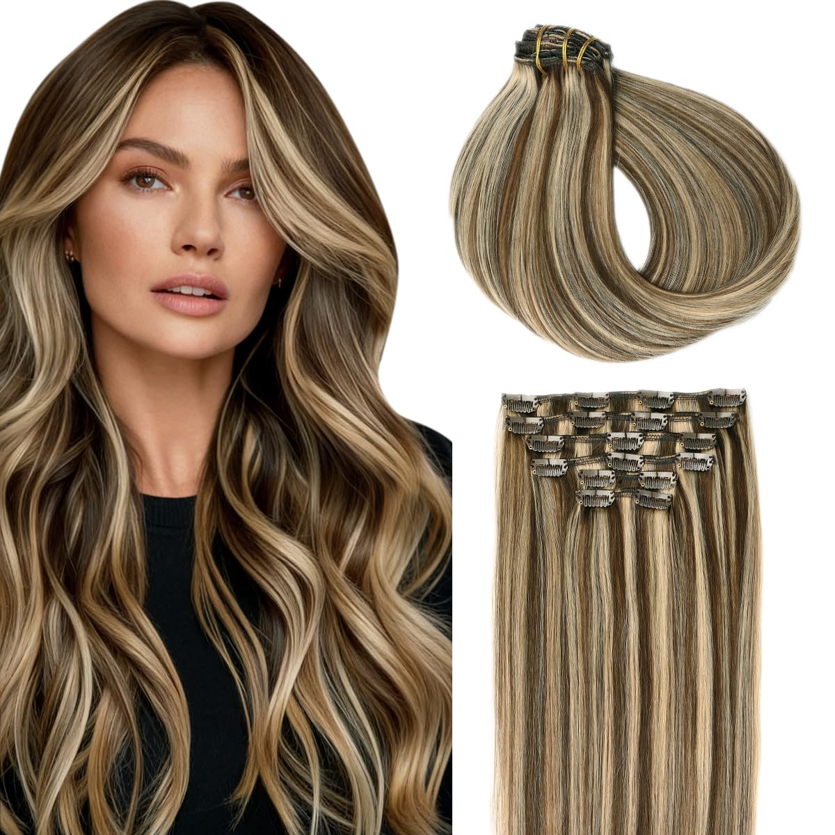 SURNEL Clip in Extensions Echthaar