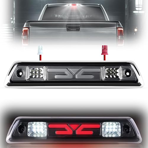 Tercera luz de freno para Ford F150 2009-2014 3 luz de freno LED luz trasera trasera ahumada luz de freno LED luz de freno de montaje alto