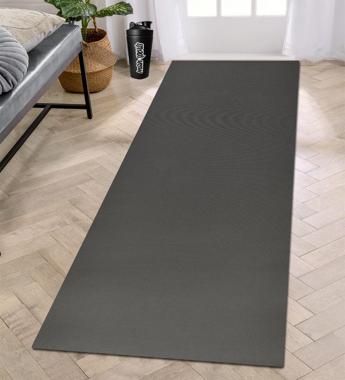 Blenzza Deco™ Anti Skid Eva Indoor Outdoor Men & Women Fitness Gym Workout One Thick Plain Yoga Mat with Bag (6mm, Black) (B0C3W8WGX5) Amazon Price History, Amazon Price Tracker