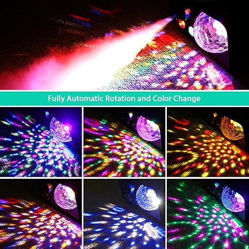 Miniatura 6 de Fog Machine, Outerman Smoke Machine with 3 Color LED Lights and Disco Ball Light, Wireless Remote Control, 600W Power and 2300CFM Fog Output,