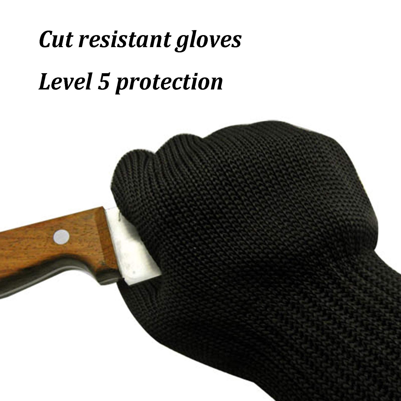 Gants Anti-Coupure 1 Paire de Gants Anti-Coupure, Maille en Acier Inoxydable Fil métallique Cuisine Coupe Boucher Gants de Protection de sécurité des Mains, Bras étendu