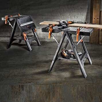 WORX WX051 Multifunctional Foldable Workbench + 2 Pieces Trigger Torture
