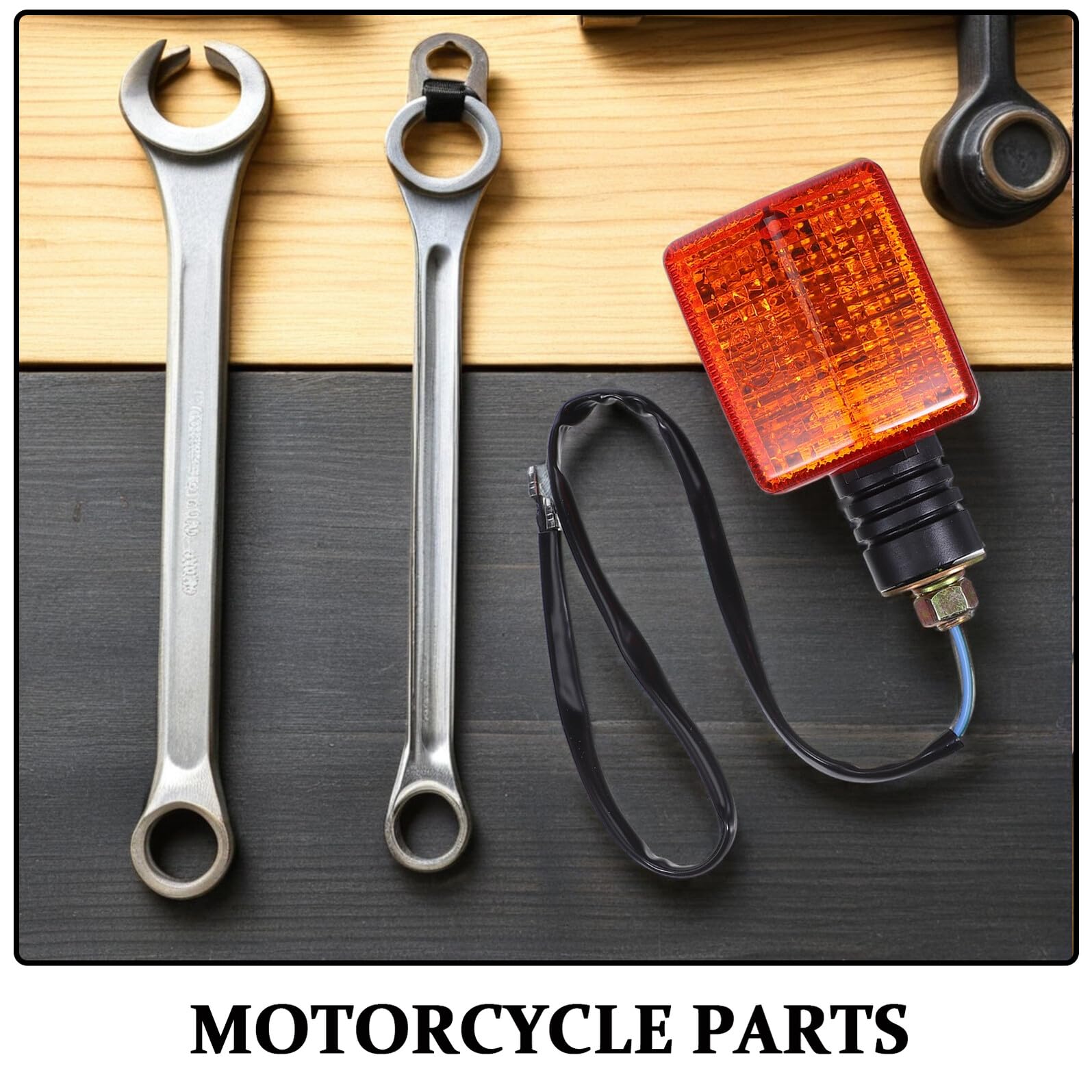 Hemobllo Indicatori di Direzione per Moto Impermeabili LED Fanali Posteriori e Anteriori per Scooter e Bici Elettriche Coppia di Lampade Segnaletiche Resistenti per Viaggi Notturni e