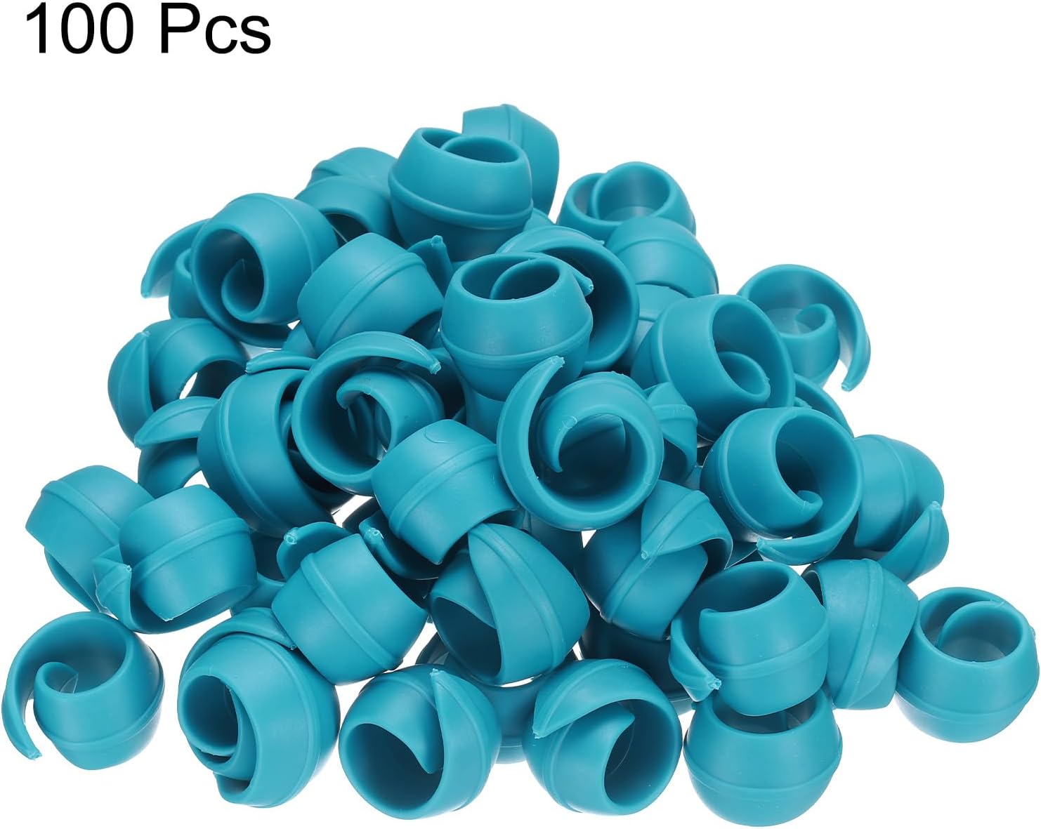 HARFINGTON 100pcs Thread Spool Savers Spool Huggers Silicone for Sewing Machine and Embroidery Machine Prevent Thread Tails from Unwinding, Blue