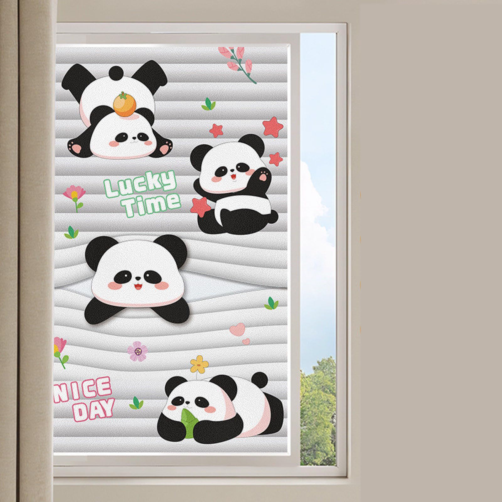 JFGCTYHXY Window film, Self Adhesive,for Bathroom Kitchen Rental Apartment, Window Cover Anti-Uv(200x50cm)