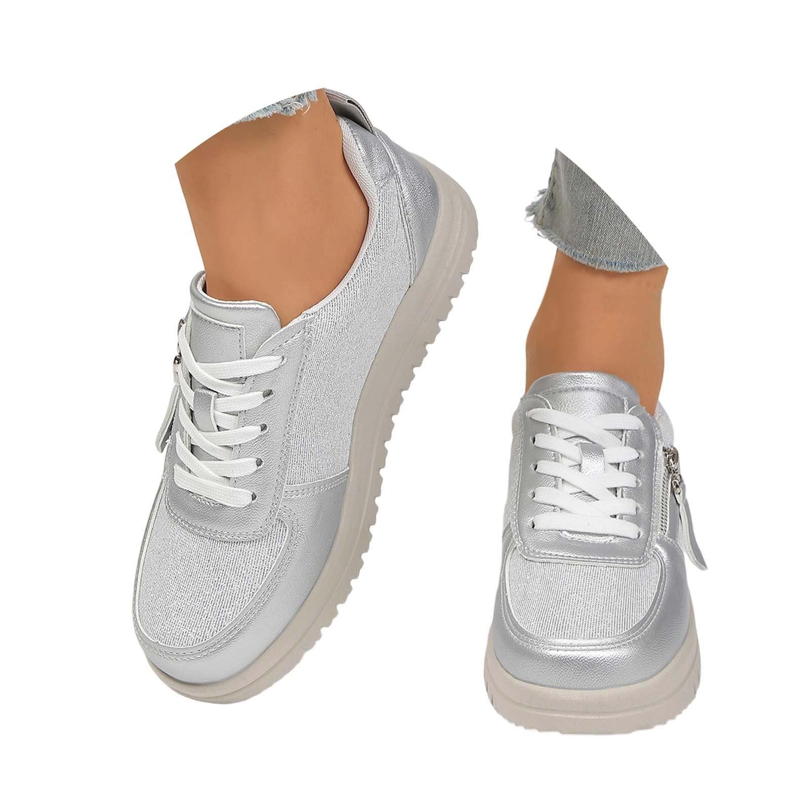 Zapatillas Plataforma Mujer Zapatos Plateados De Fiesta Novia Vestir Deportivas Elegantes Tenis Zapatilla Negra Retro Negras Ancho Especial Casual Azul Marino Medias Verdes Ligeras Otoño Azules 44