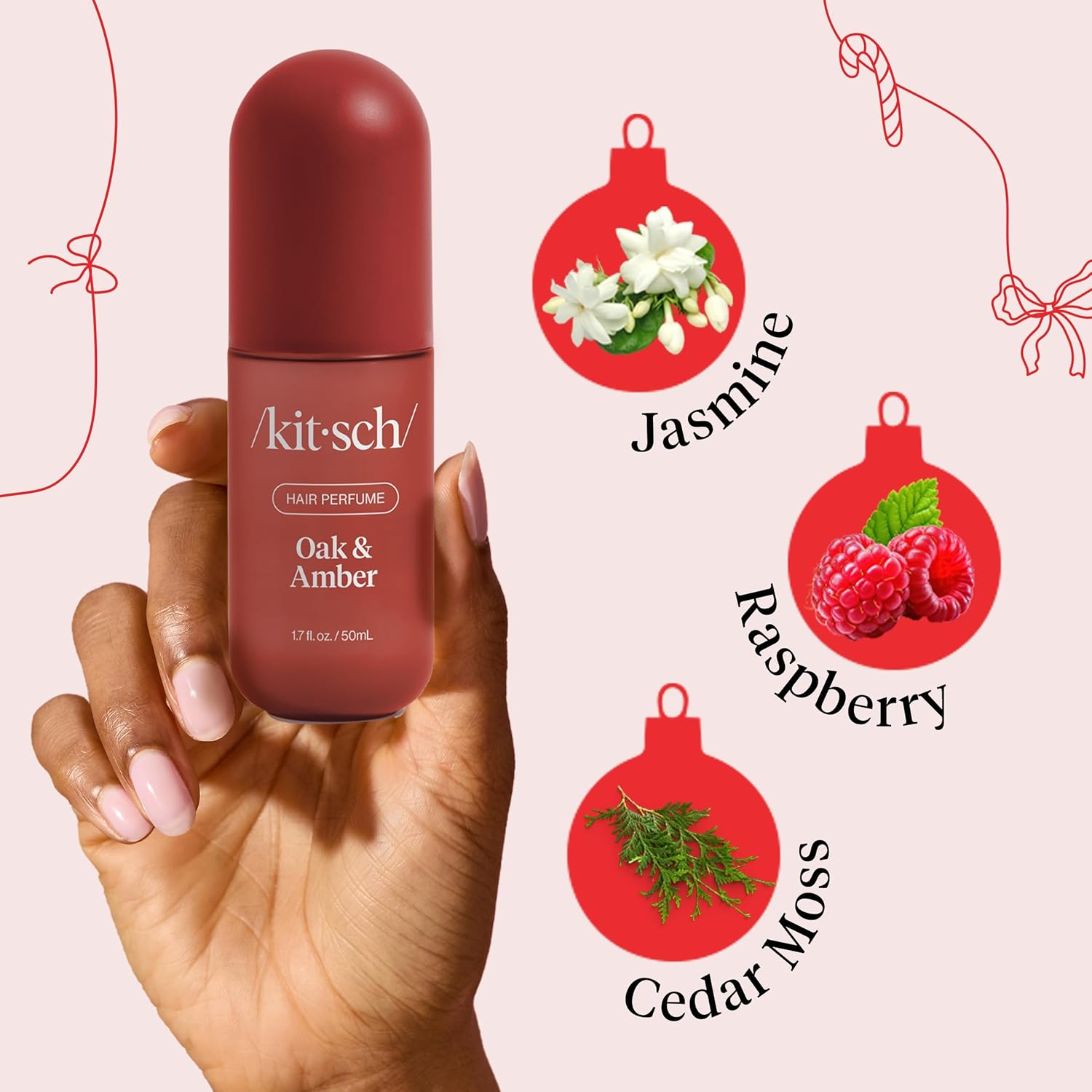 Kitsch Hair Perfume for Women- Warm Sugar and Oak & Amber | Clean, Deodorizing & Patented Odor-Eliminating Technology Hair Spray & Body Mist- Freshen Hair, Pillows | Ideal Gifts for Women - 50mL, 2pcs - Image 8