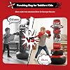 Saco de boxeo inflable COMMOUDS de 67 pulgadas para niños, set con guantes, rebote rápido para practicar karate, taekwondo, MMA, regalo de Navidad/Cumpleaños para niños y niñas de 6 a 14 años 3
