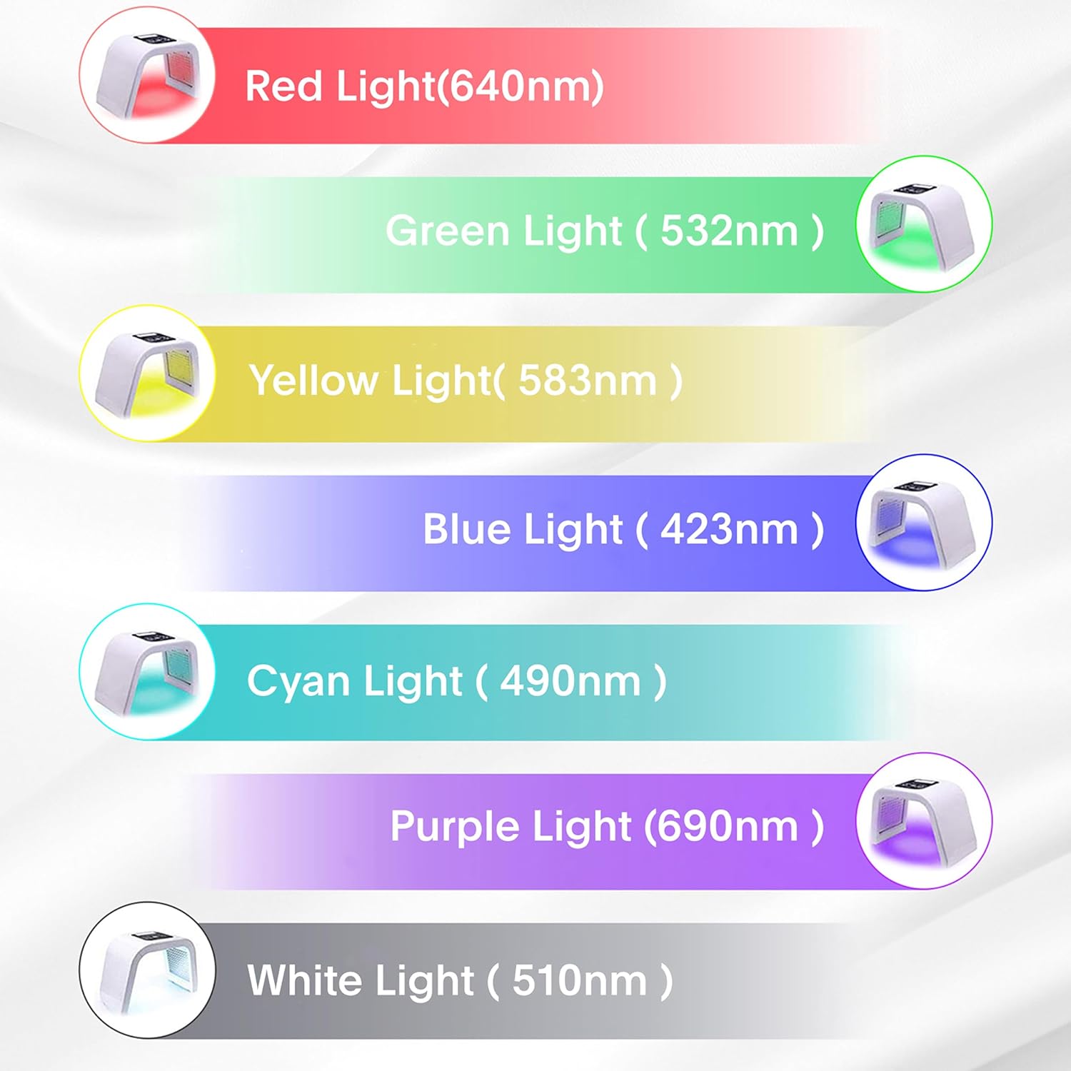 Red-Light-Therapy-for-Face, 7 Color Light Therapy LED Face Mask SPA Equipment image 3