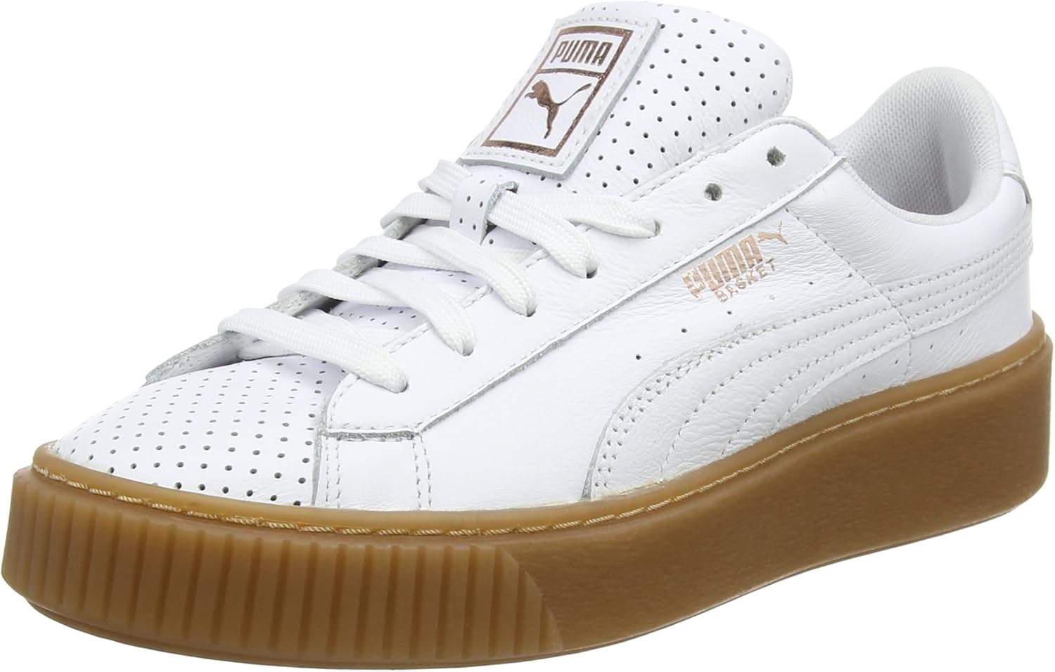 puma basket platform blancas