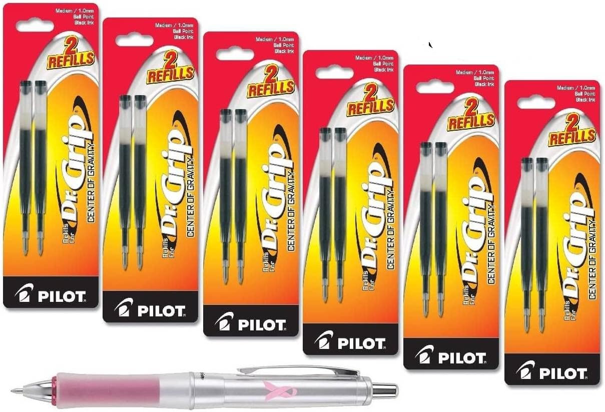 Amazon パイロットDr。Grip Center of Gravity Refills ,ブラックインク, Medium Point
