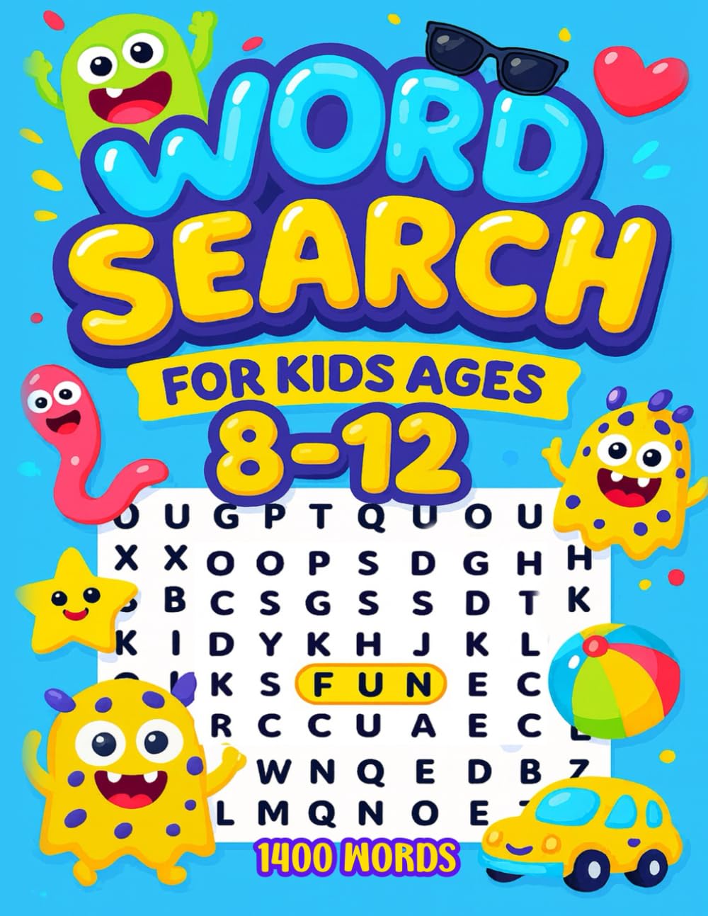 Word Search Puzzle for Kids Ages 8-12: 100 Themed Puzzles Vocabulary Building 1400 Words