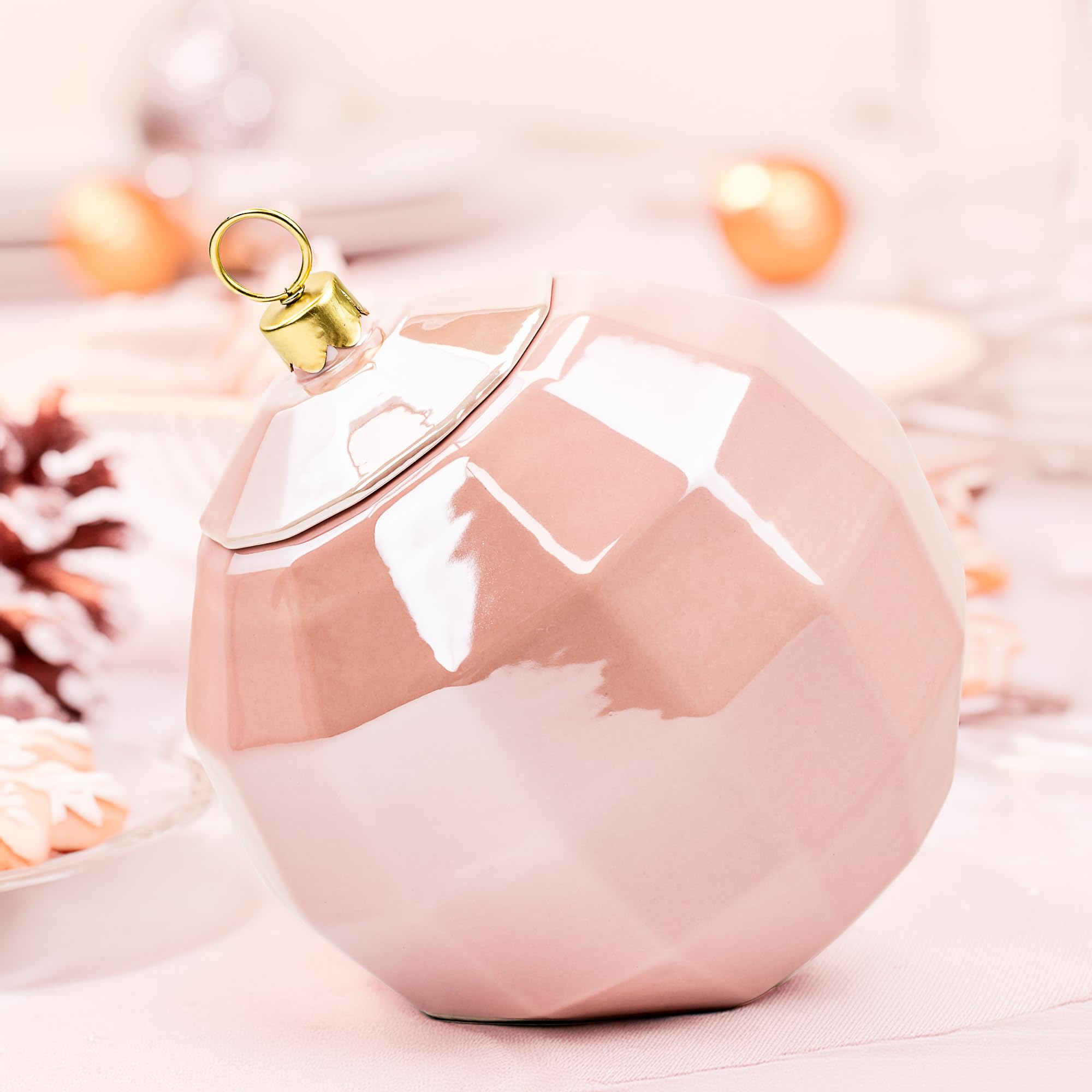 クリスマス お得セット ストロベリークォーツ ツリーアゲート ピンクコバルト Amazon.com: 10 Strawberry Street Disco Christmas Cookie Jar, Pink