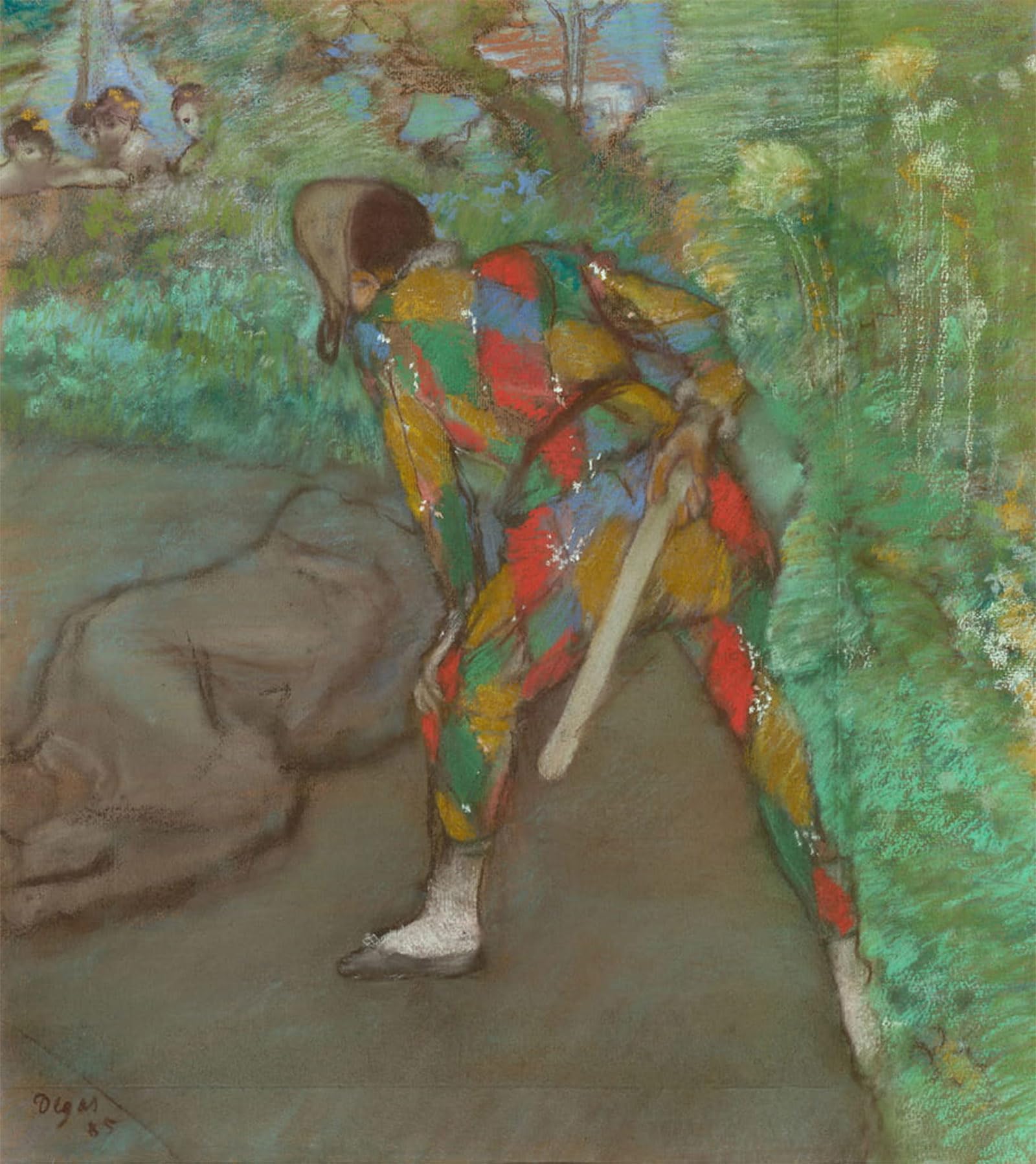 ARTXLXXBN Famous Print Painting Colorful Art Print Harlequin by Edgar Degas Canvas Art Decorations for Home Decor 60x90cm