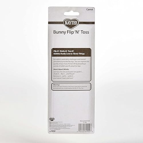 Miniatura 2 de Kaytee Bunny Flip-N-Toss - Zanahoria de juguete para conejos, cobayas y otros animales pequeños