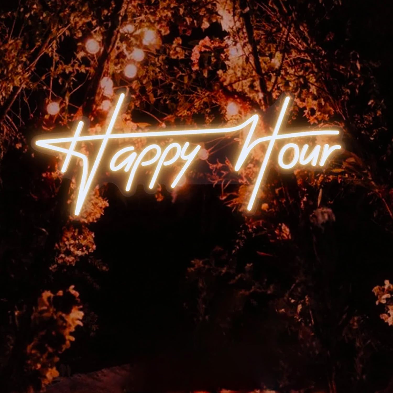 HFHungkeong Happy Hour Neon Sign Always Happy Hour Neon Sign，Bar Pub Wall Decor Wedding Decor, Party Decoration, LED Neon Light Sign