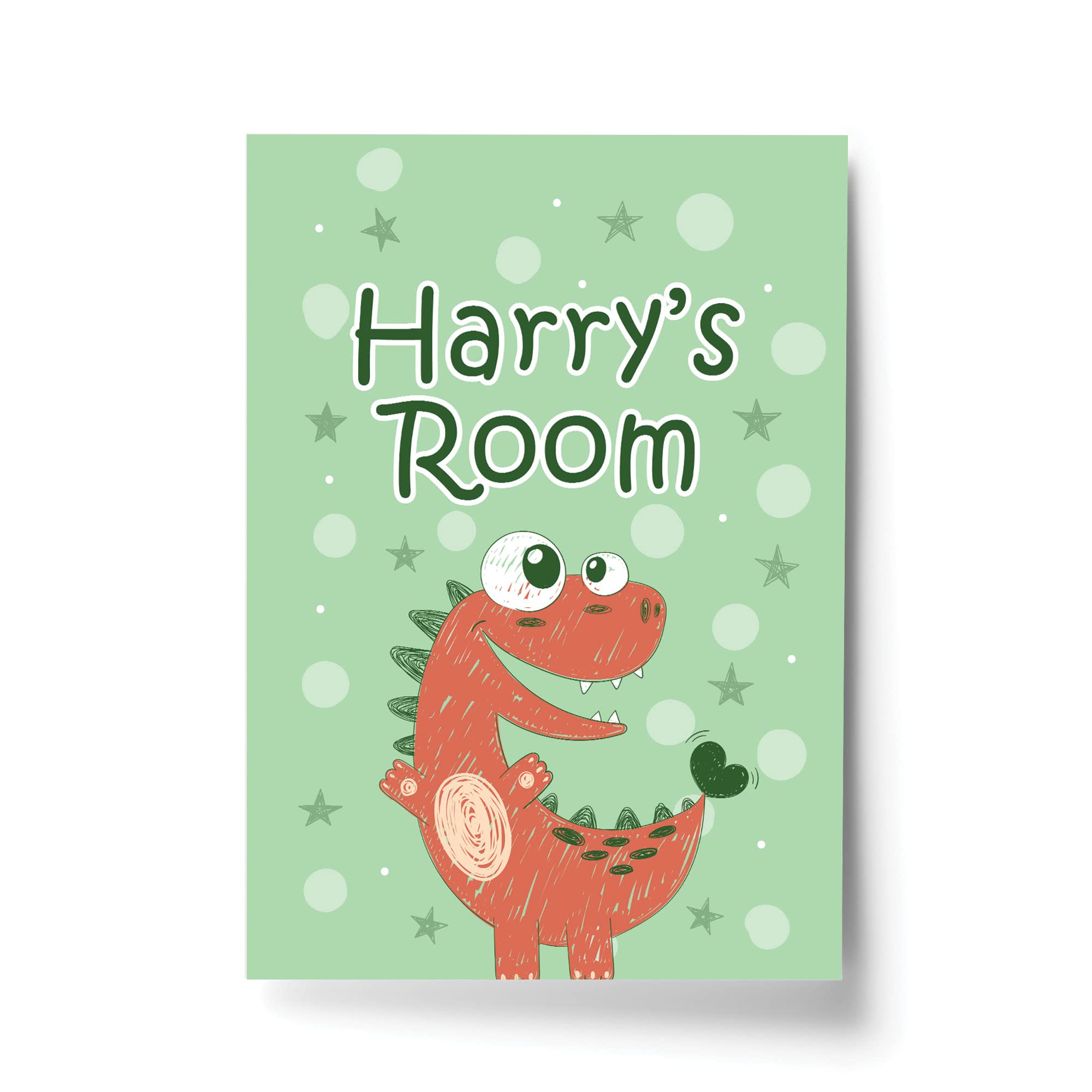 Dinosaur Theme Room Sign PERSONALISED Boys Bedroom Nursery Decor Sign