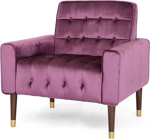 Miniatura 27 de Christopher Knight Home Betsy - Sillón de terciopelo, glamour moderno, con botones, costuras de gofre, color negro Negro -,Esmeralda/Sólidos,Azul