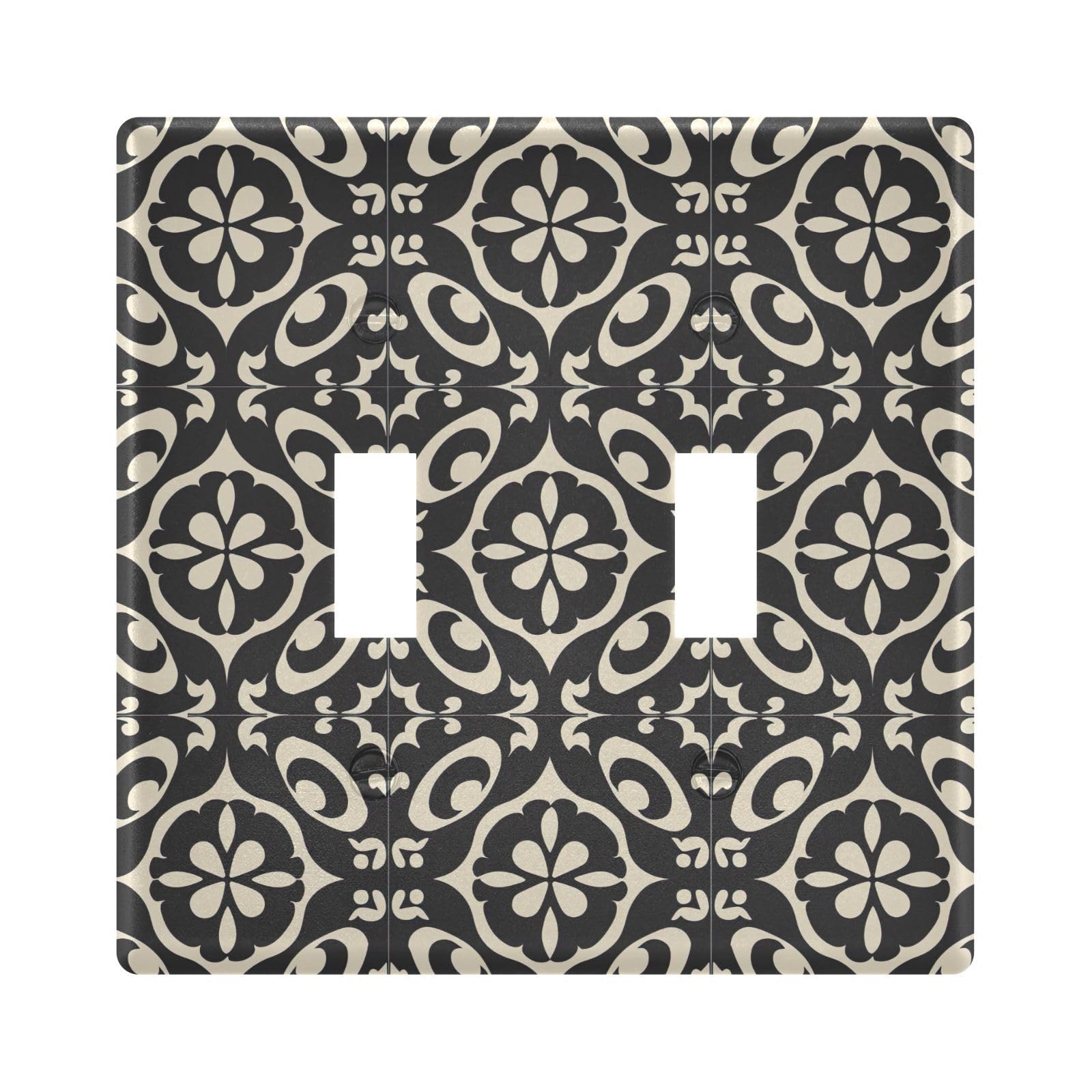 UMIRIKO India Flowers Floral Light Switch Cover Plate Covers Decorative Double Toggle Home Decor 202b5326