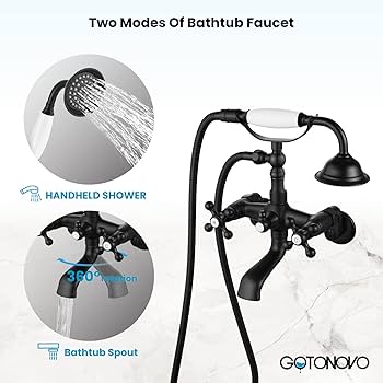 &liebe アントン gotonovo Clawfoot Bathtub Faucet Tub Filler with Hand Held
