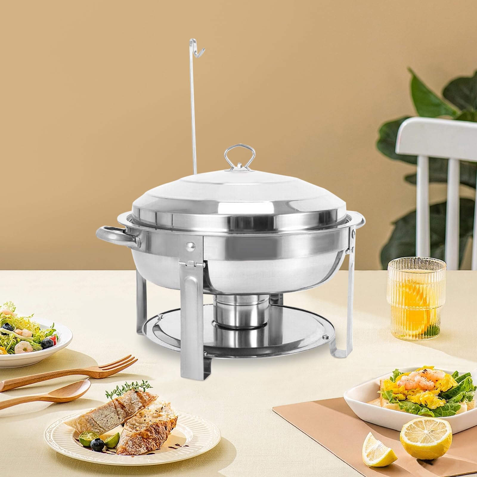Chafing Dish Buffet Set di contenitori per alimenti, 7,5 l, in acciaio inox lucidato a specchio, per catering, buffet, feste, matrimoni ed eventi
