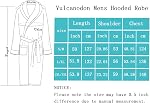 VULCANODON Mens Robe Big and Tall with Hood, Full Length Plush Robe for Men Long Fleece Bathrobe