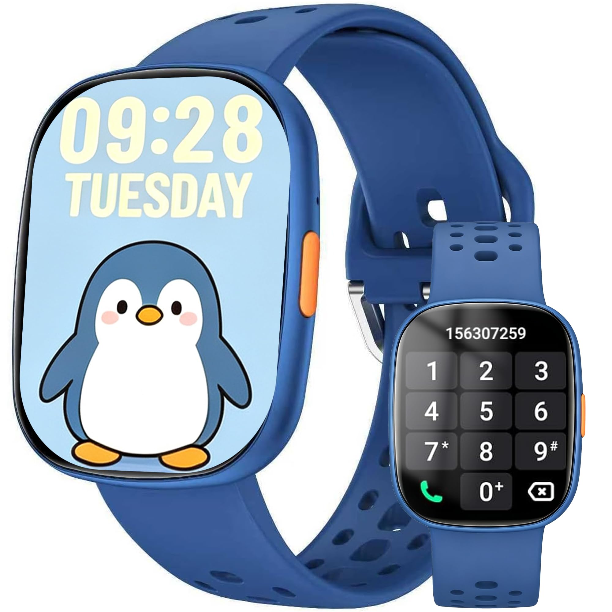 clleylise Smart Watch per bambini con chiamata Bluetooth, carta da parati fai da te e riproduzione musicale, promemoria meteo/sedentarietà, fotocamera con telecomando, adatto per ragazzi e ragazze 4