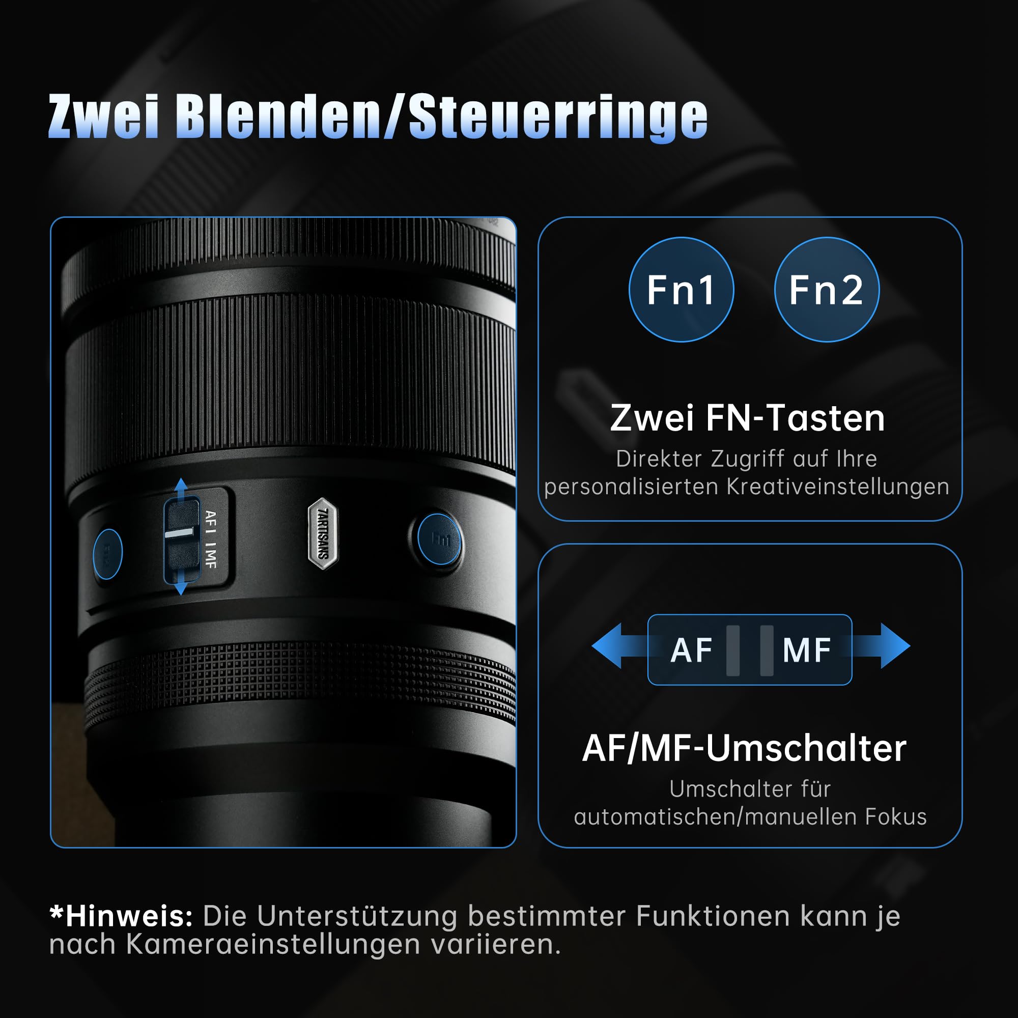 7artisans Autofokus 135 mm F1.8 Vollformatobjektiv, Unterstützt Automatische/Manuelle Fokussierung, kompatibel mit spiegellosen Kameras der Nikon Z-Mount-Serie Z9,Z8,Z7,Z72,Z6,Z62,Z63,Zf,Z5,Z5II