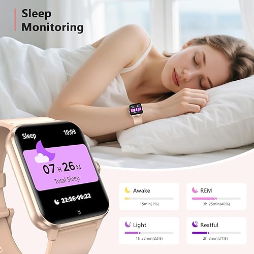 Miniatura 3 de Blackview 2025 Fitness Tracker (AnswerMake Calls), Smart Watch for Men and Women with Heart RateSpO2Sleep Monitor2 Straps, 100+ Sports Modes, IP68