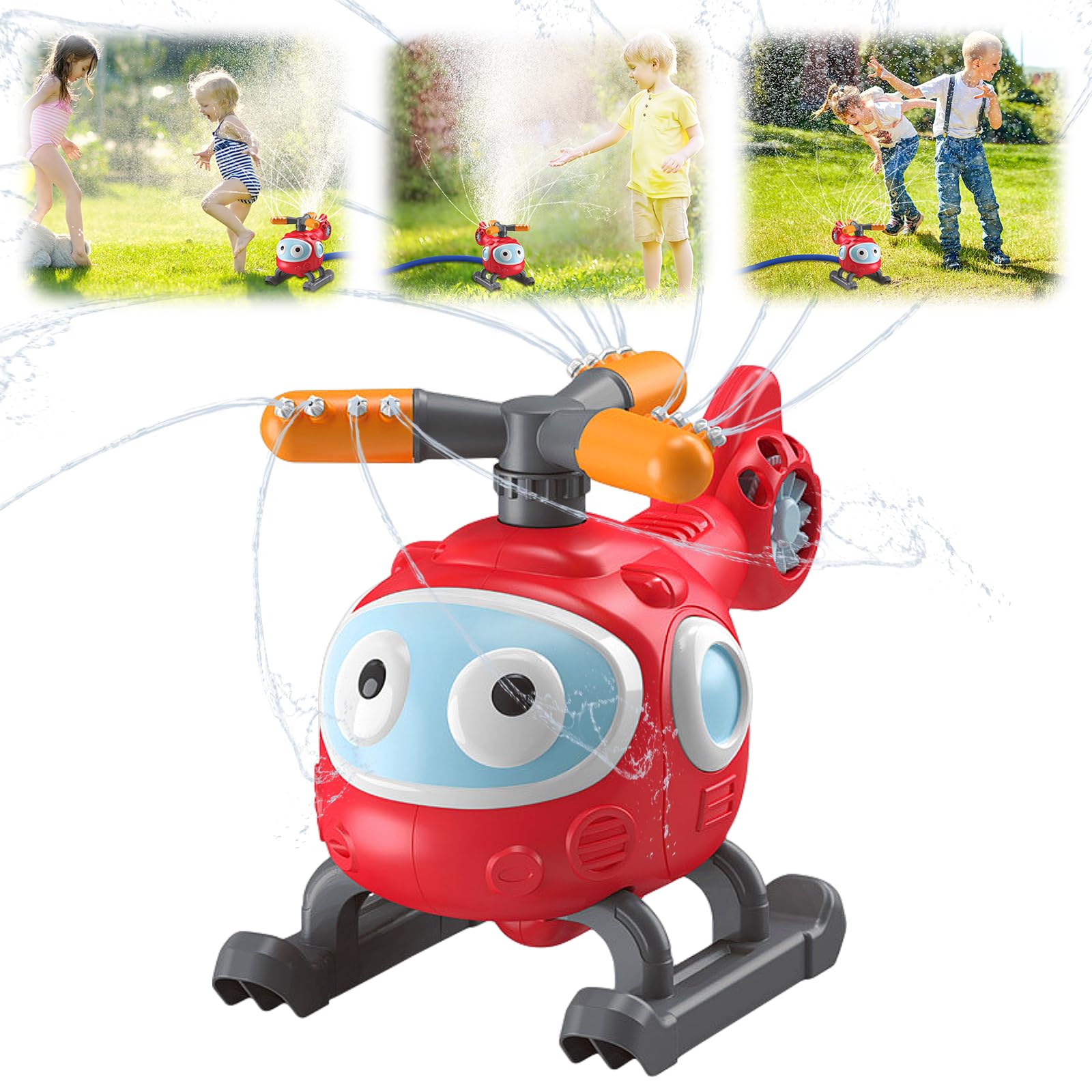 Aspersor de Agua para niños, Juguete Agua Aspersor Agua para Niños, Juguete de Agua de Rociadores de Helicóptero, Juguetes de Agua para Jugar al Aire Libre para Patio Trasero, Césped, Jardín