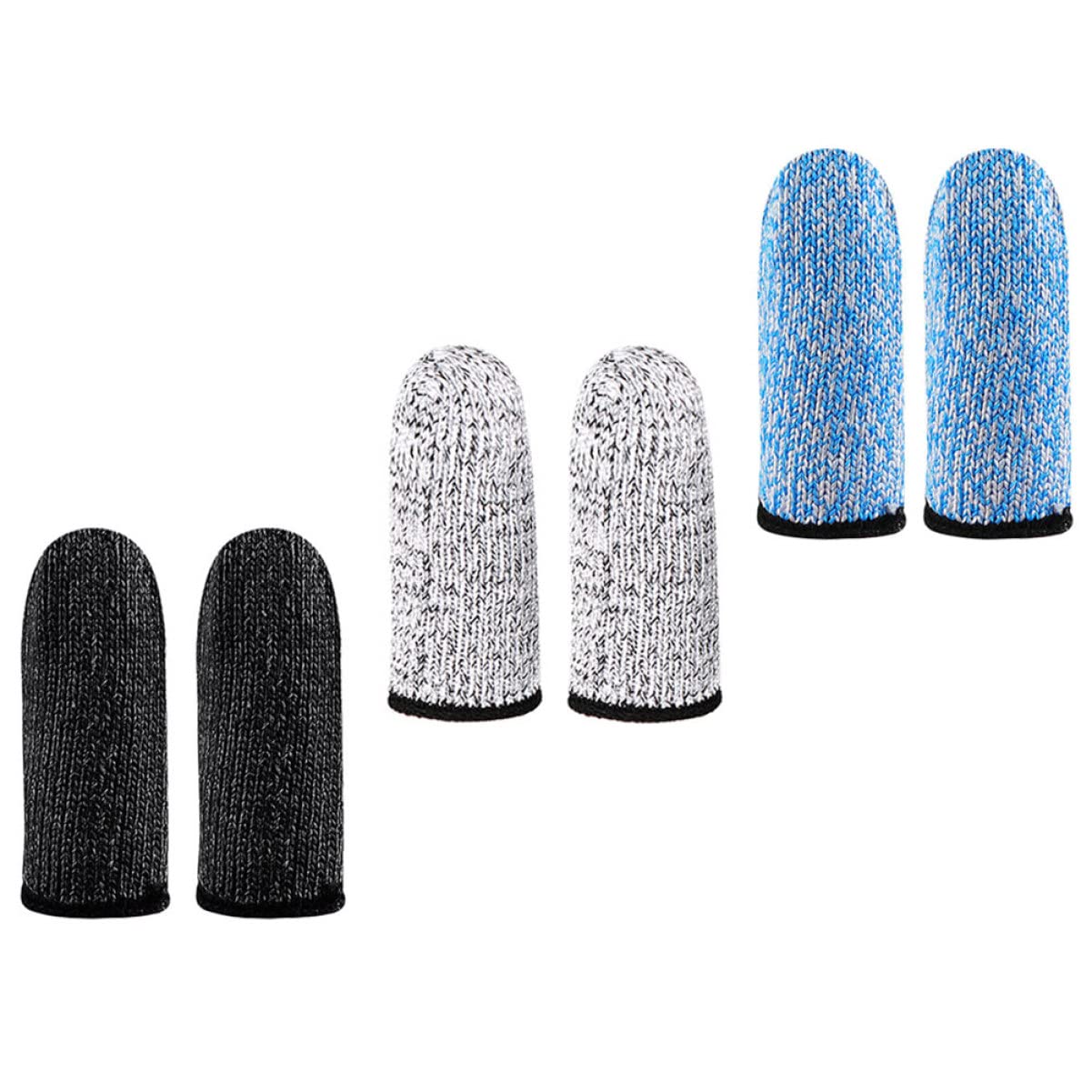 CIYODO 3Pairs Reusable Cut Finger Sleeves Breathable Knitting Finger Protectors for Cutting for Safe Handling and Crafting