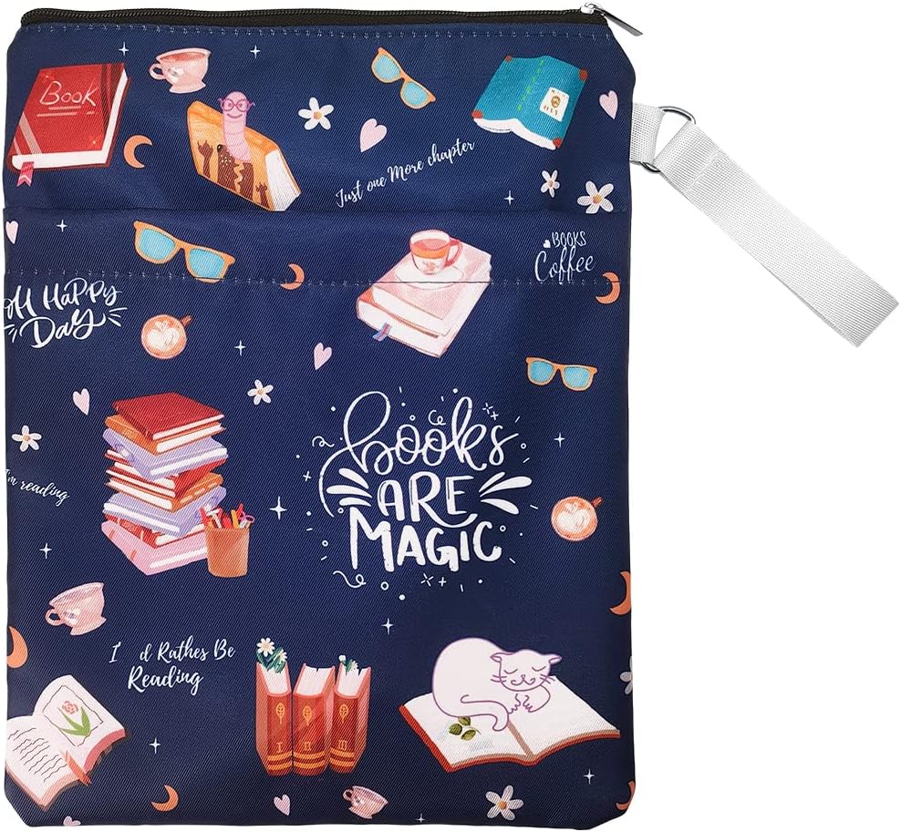 Just One More Chapter, Book Sleeve with Zipper and Front Pocket, Book