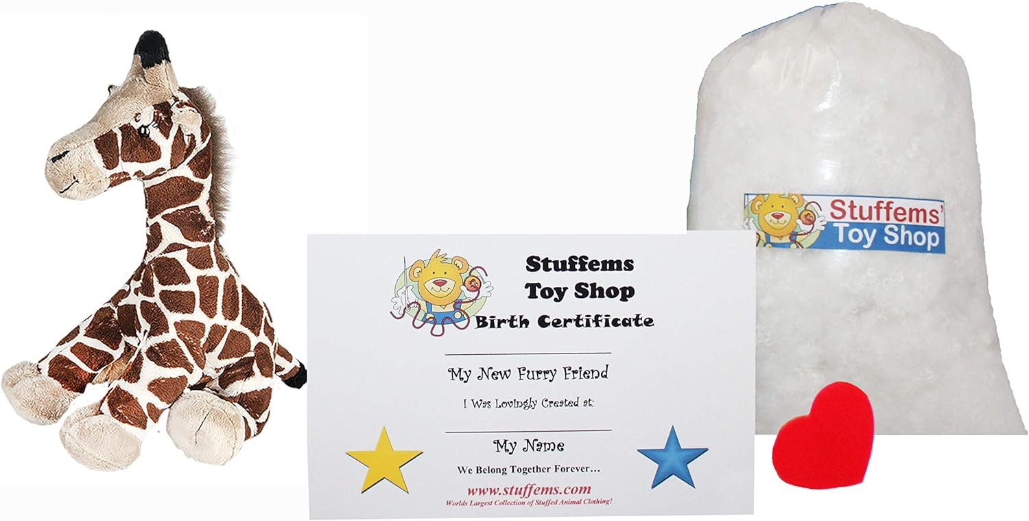 Make Your Own Stuffed Animal Mini 8 Inch Gerry The Giraffe Kit - No Sewing Required!