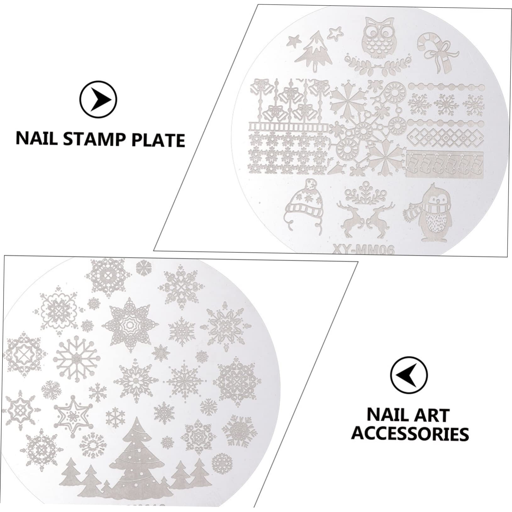 Healeved 3 Set Di Stamping Per Nail Art Natalizio Stamper Per Nail Art Piastre Per Stamping Per Manicure Modelli Per Stamping 10 Pezzi * 3
