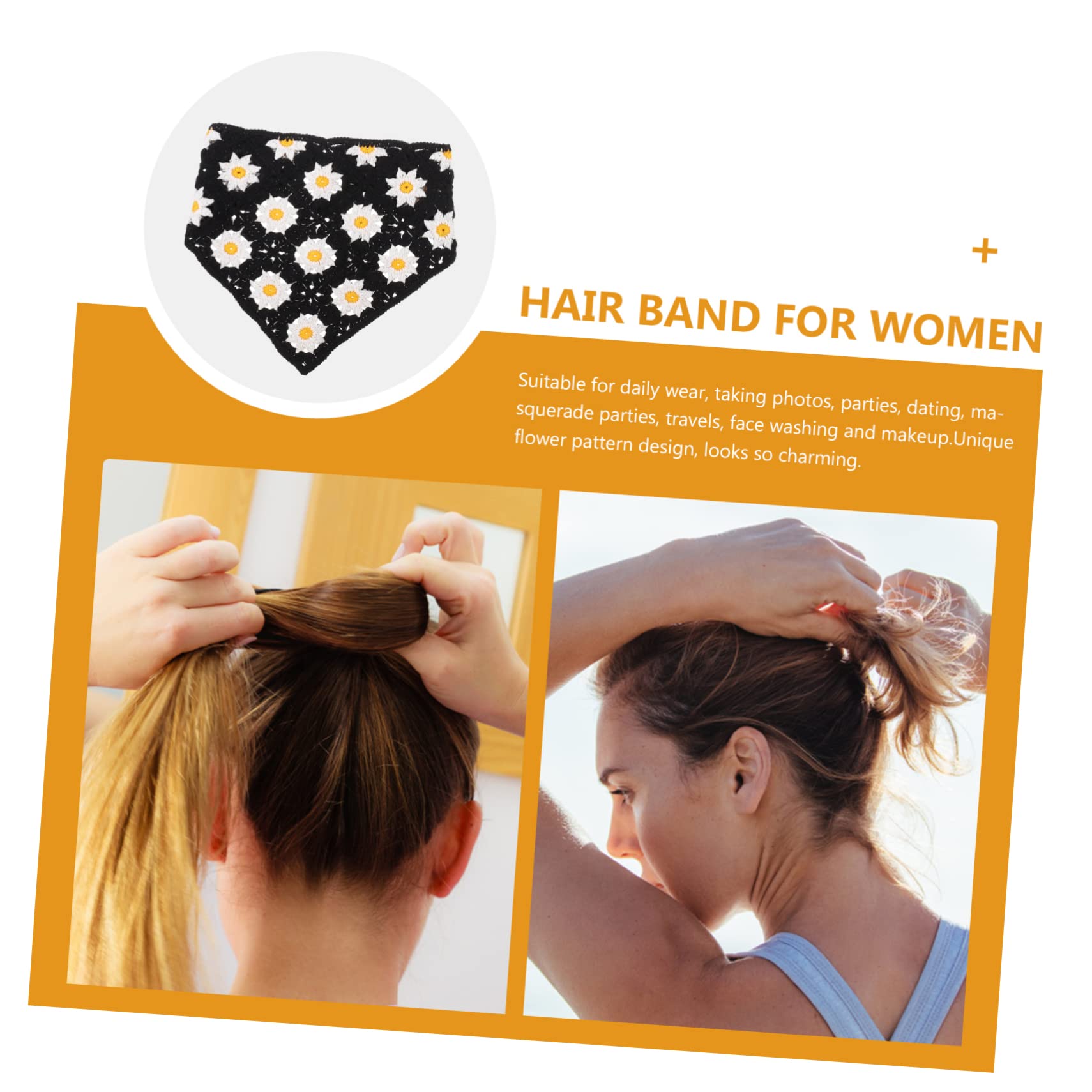 FOMIYES 4 Pz per fasce elastiche sciarpa di chiffon per le donne uncinetti uncinetto turbante per donna fasce per bandana da donna Piccolo e fresco cinghia Mancare