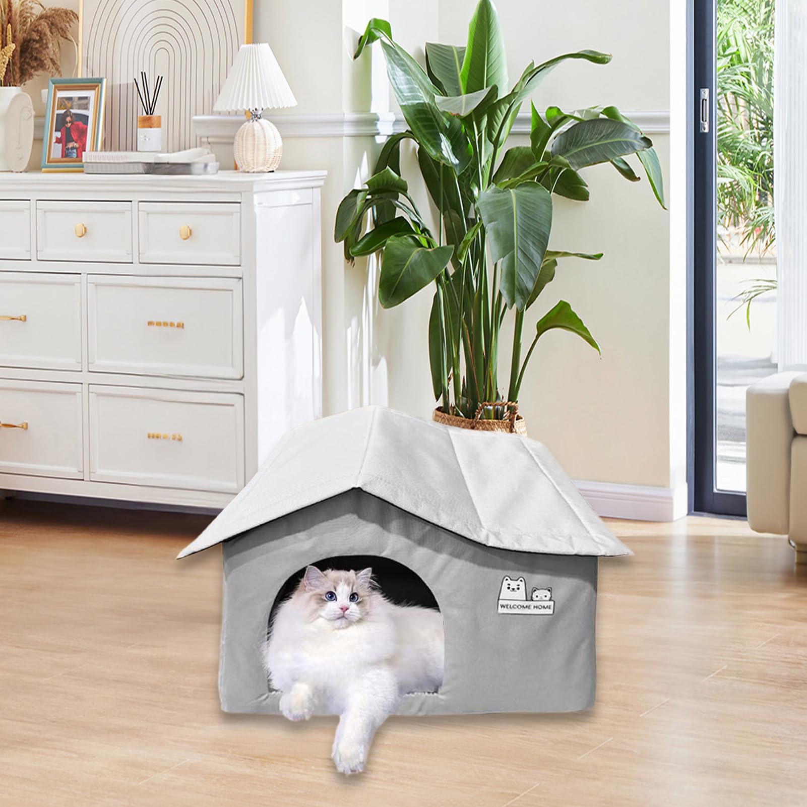 Cuccia per cani da interni, grotta refrigerante per animali domestici, per esterni, per interni e cuccioli, grotta di raffreddamento per animali domestici e gatti, per camera da letto, soggiorno